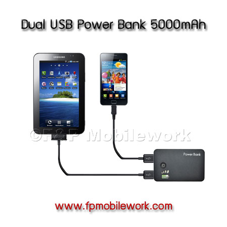 ขายแบตเตอรี่สำรอง-ลดราคาถูกสุดๆ-5000mah-power-bank-2.1a-ใช้ช