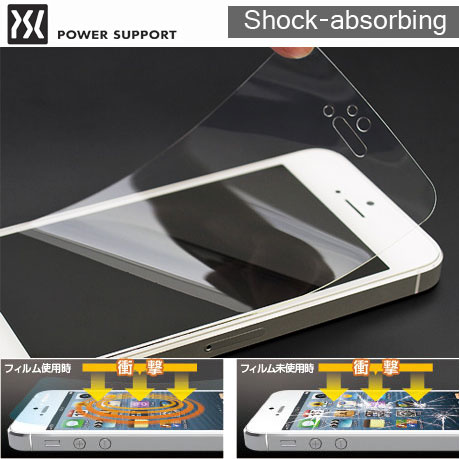 ฟิลม์กันรอยอย่างดี-power-support-แท้-สำหรับ-iphone-5-shock-