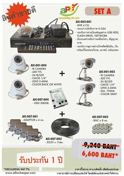 ขายส่ง-ชุดกล้อง-cctv-4-ch-เริ่มต้นเพียง-6600-บาท-อุปกรณ์ครบช