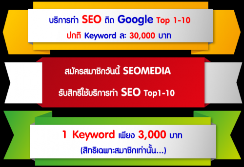 บริษัทเอสอีโอมีเดียมาร์เก็ตติ้งจำกัดมีโปรโมชั่นพิเศษ!!!!!