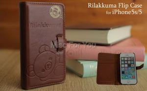 เคสมือถือแบบไดอารี่พับ-หนัง-pu-ลาย-rilakkuma-น่ารัก-สำหรับไอ