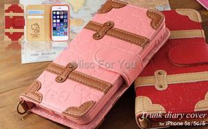 เคสมือถือแบบไดอารี่พับ-รูปกระเป๋าเดินทางลายซานริโอ้-สีสวยน่า