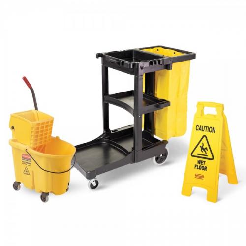 cleaning-set-a---cleaning-cart--amp;-wavebrake--amp;-safety-