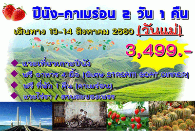 ทัวร์ปีนัง-คาเมร่อน-2d-1n-13-14สิงหาคม60